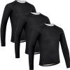 Langarm Shirts | GripGrab Gripgrab Ride Thermo Langarm Baselayer 3Er Pack Schwarz