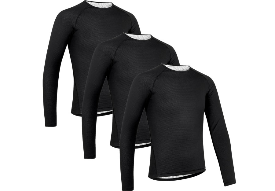 Langarm Shirts | GripGrab Gripgrab Ride Thermo Langarm Baselayer 3Er Pack Schwarz