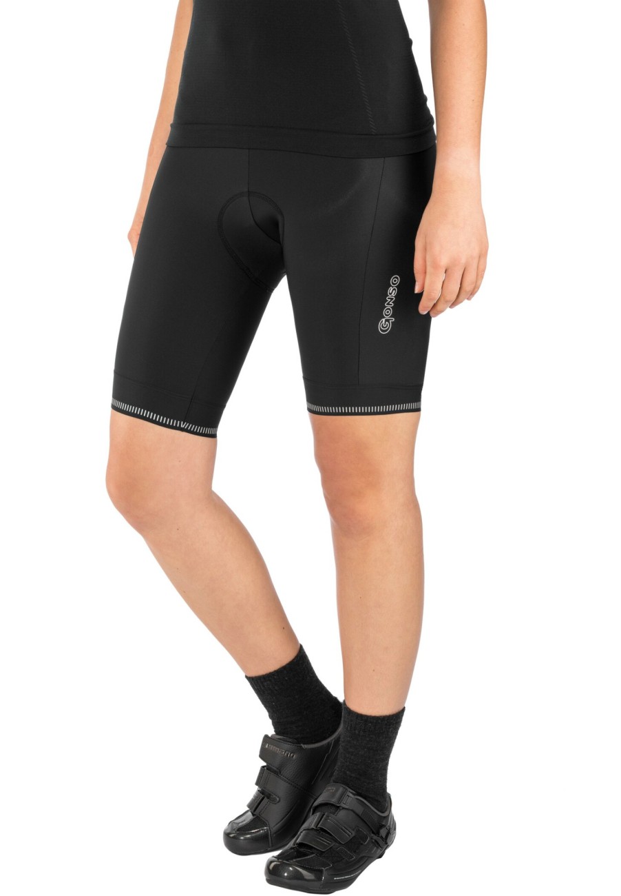 Rennradhosen | Gonso Gonso Sitivo Shorts Mit Festem Sitzpolster Damen Schwarz