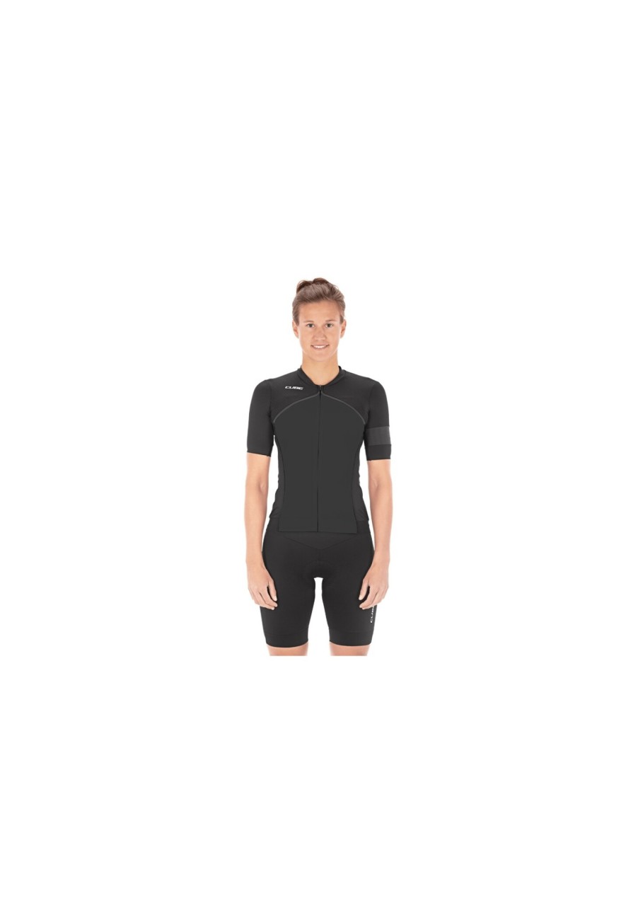 Trikots Kurzarm | Cube Cube Blackline Trikot Kurzarm Damen Schwarz