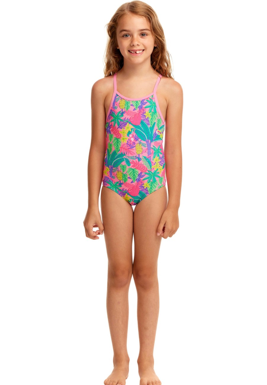 Schwimmbekleidung | Funkita Funkita Printed One Piece Badeanzug Madchen Bunt