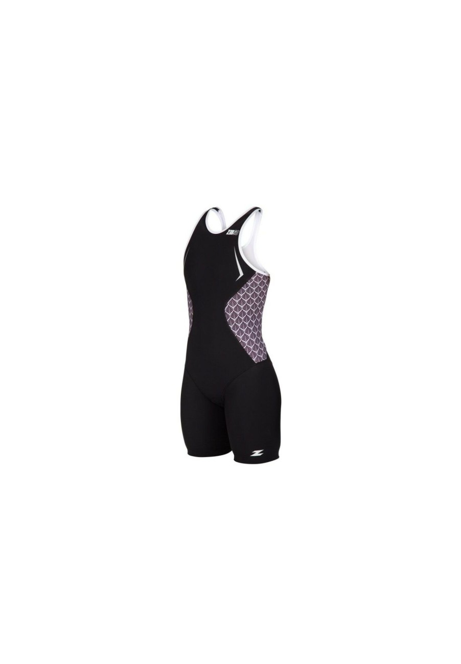 Triathlonanzuge | Z3R0D Z3R0D Racer Black Lotus Armelloses Trifunction Damen Schwarz/Grau