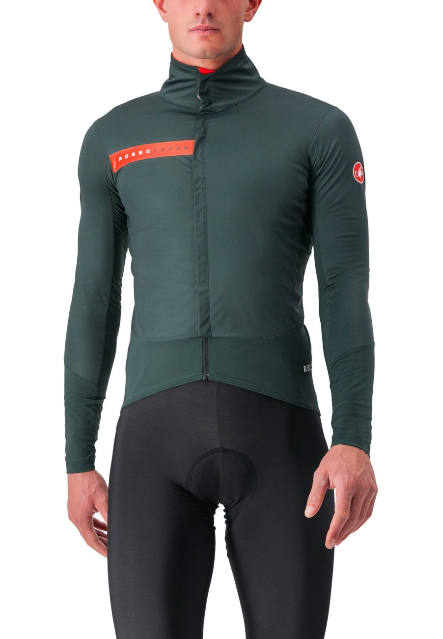 Rennradjacken | Castelli Castelli Beta Ros Jacke Herren Oliv