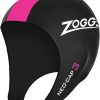 Schwimmkappen | Zoggs Zoggs Neo 3 Cap Schwarz/Pink