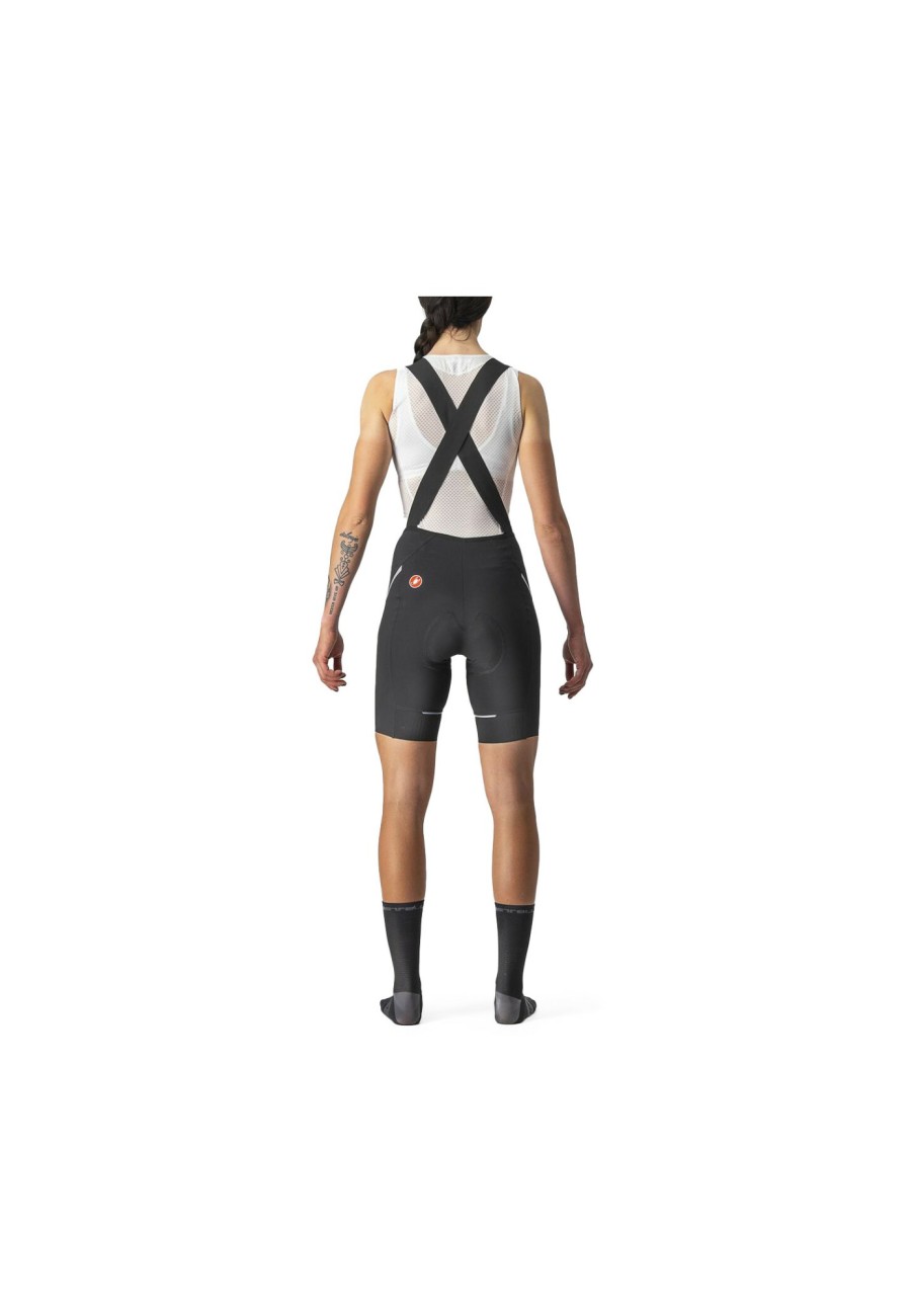 Rennradhosen | Castelli Castelli Velocissima 3 Tragershorts Damen Schwarz/Silber