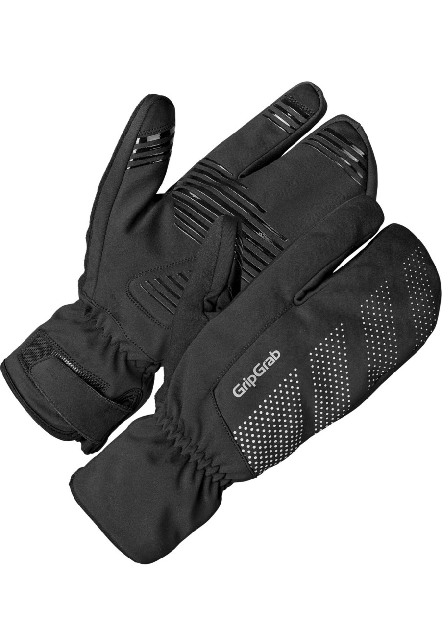 Handschuhe | GripGrab Gripgrab Ride Windproof Deep Winter Lobster Handschuhe Schwarz