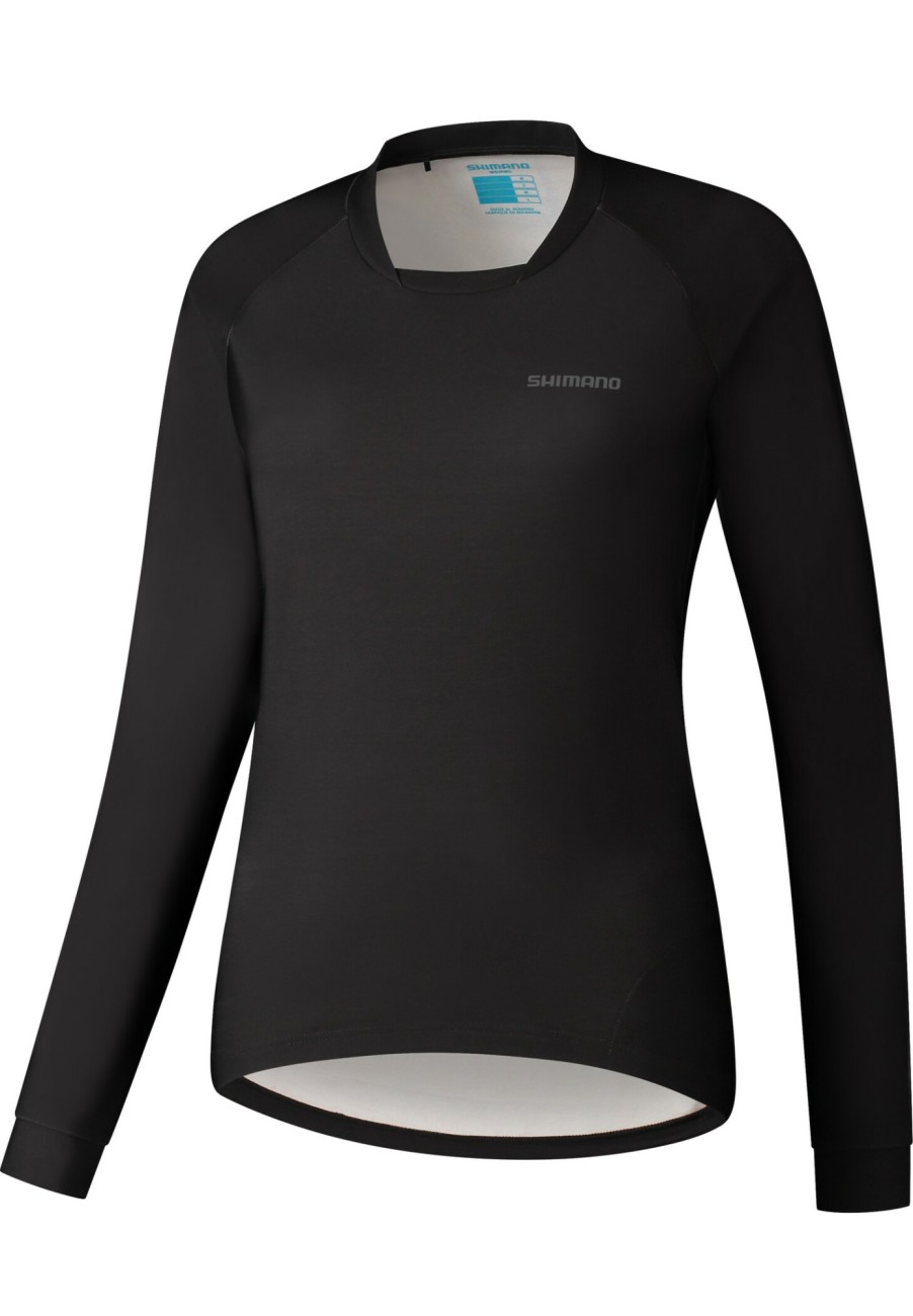 Trikots Langarm | Shimano Shimano Saiko Warm Langarm Trikot Damen Schwarz