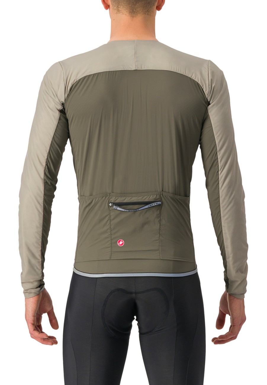 Rennrad Trikots | Castelli Castelli Fly Jack-Sey Langarm Trikot Herren Beige