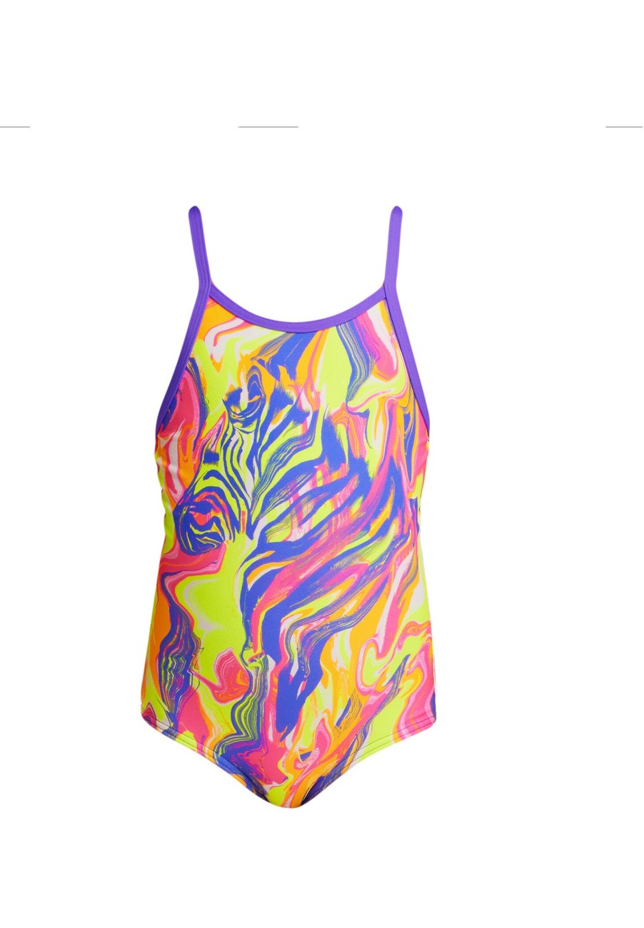 Schwimmbekleidung | Funkita Funkita Printed One Piece Badeanzug Madchen Bunt