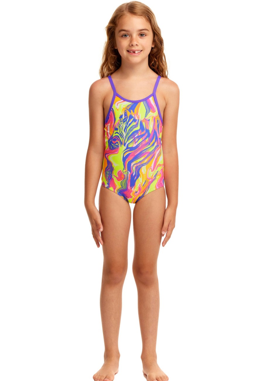 Schwimmbekleidung | Funkita Funkita Printed One Piece Badeanzug Madchen Bunt