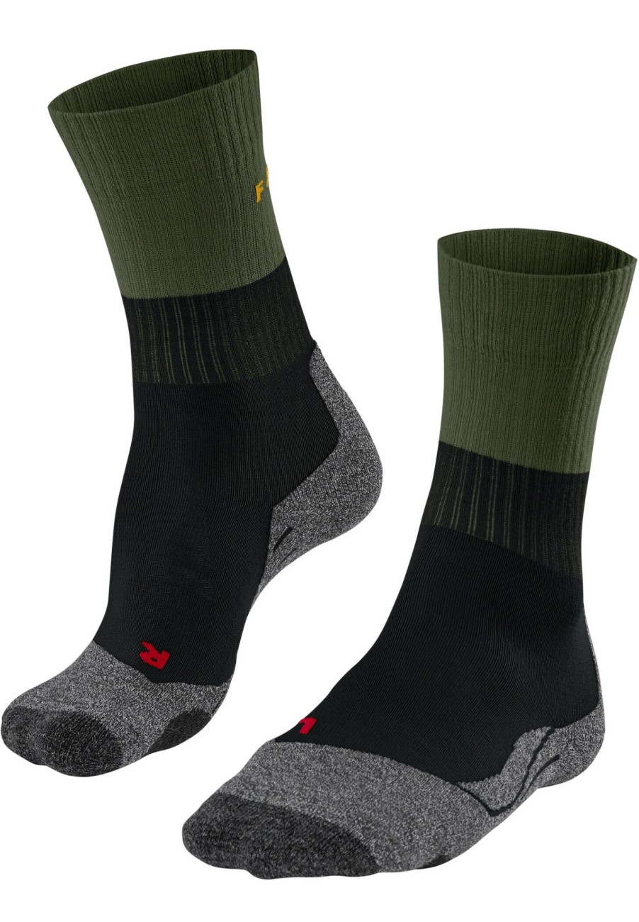 Socken | Falke Falke Tk2 Crest Trekking Socken Damen Gelb/Oliv