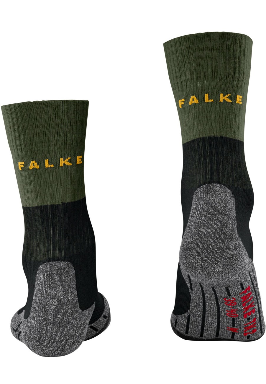 Socken | Falke Falke Tk2 Crest Trekking Socken Damen Gelb/Oliv