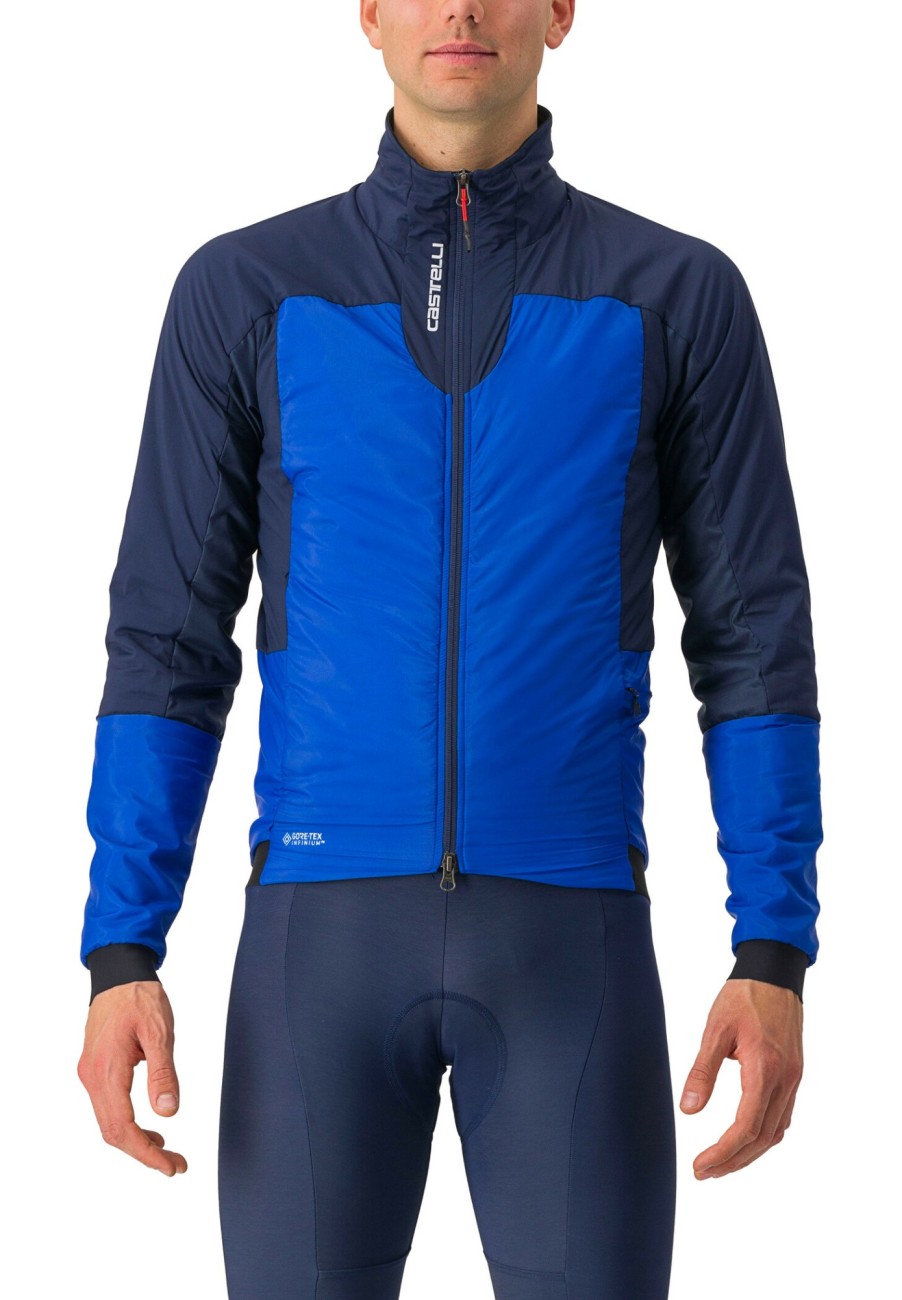 Rennradjacken | Castelli Castelli Fly Thermal Jacke Herren Blau