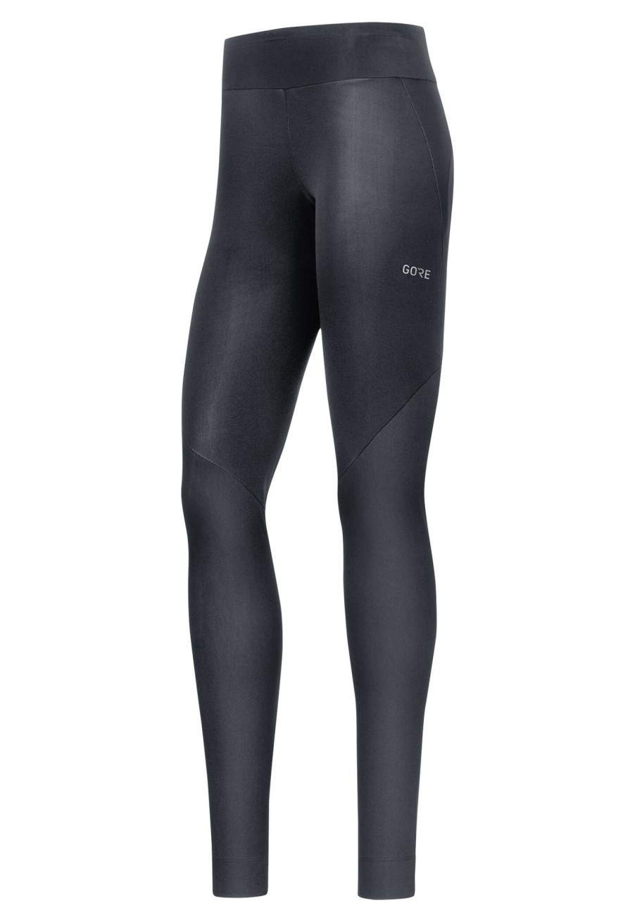 Laufbekleidung | GOREWEAR Gorewear R3 Partial Gore Windstopper Tights Damen Schwarz