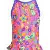 Schwimmbekleidung | Funkita Funkita Belted Frill Einteiliger Badeanzug Madchen Bunt