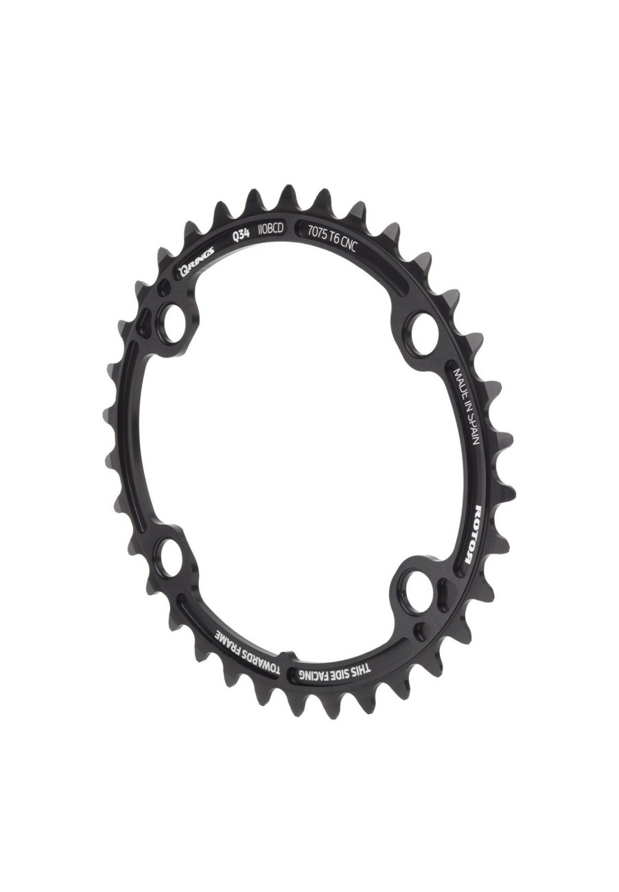 Antrieb | Rotor Rotor Ovales Kettenblatt 39T Fur Aldhu/Shimano Schwarz