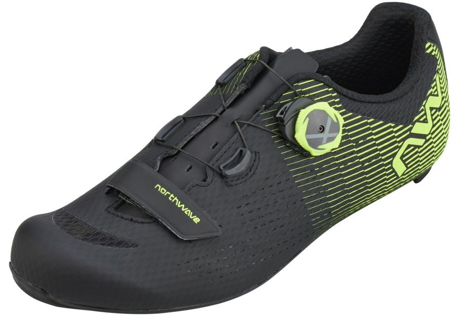 Rennradschuhe | Northwave Northwave Storm Carbon 2 Rennrad Schuhe Herren Schwarz/Gelb