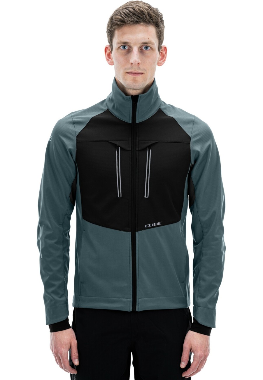 Mtb Jacken | Cube Cube Blackline 365 Softshell Jacke Herren Schwarz/Grau