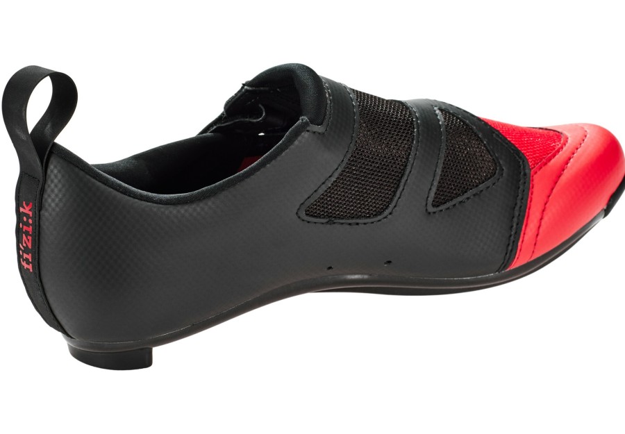 Rennradschuhe | Fizik Fizik Transiro Powerstrap R4 Triathlonschuhe Schwarz/Rot