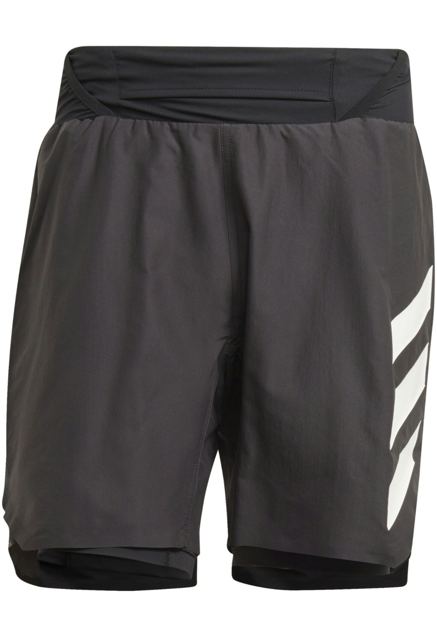 Laufbekleidung | adidas TERREX Adidas Terrex Parley Agravic 2-In-1 Shorts Herren Schwarz/Weis