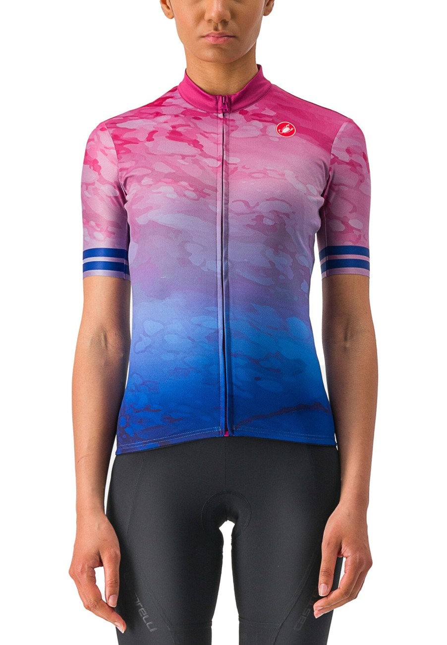 Trikots Kurzarm | Castelli Castelli Marmo Trikot Damen Bunt