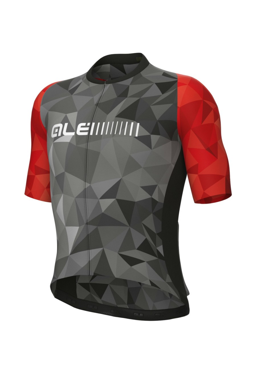 Trikots Kurzarm | Alé Cycling Ale Cycling Valley Kurzarm Trikot Herren Schwarz/Grau