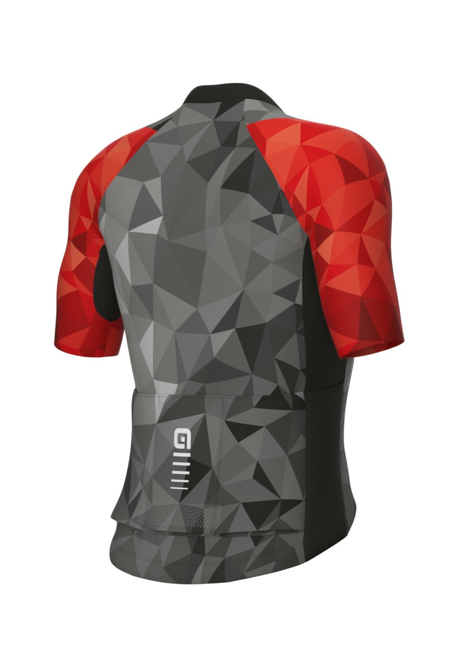 Trikots Kurzarm | Alé Cycling Ale Cycling Valley Kurzarm Trikot Herren Schwarz/Grau