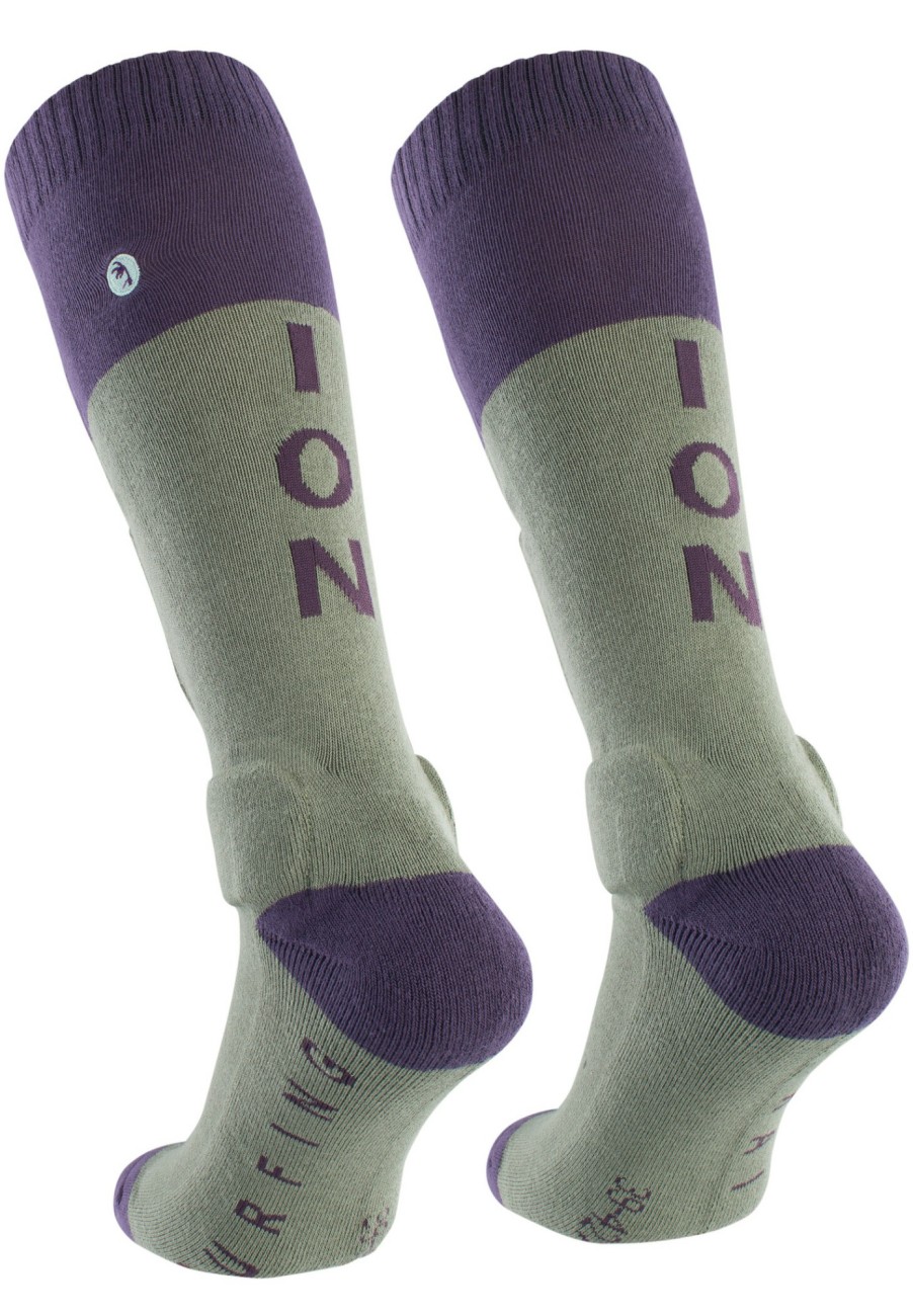 Socken | ION Ion Shin Pads Schienbeinschoner-Socken Oliv/Lila