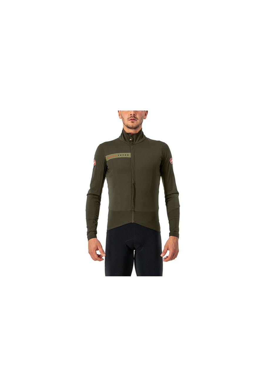 Rennradjacken | Castelli Castelli Beta Ros Jacke Herren Oliv