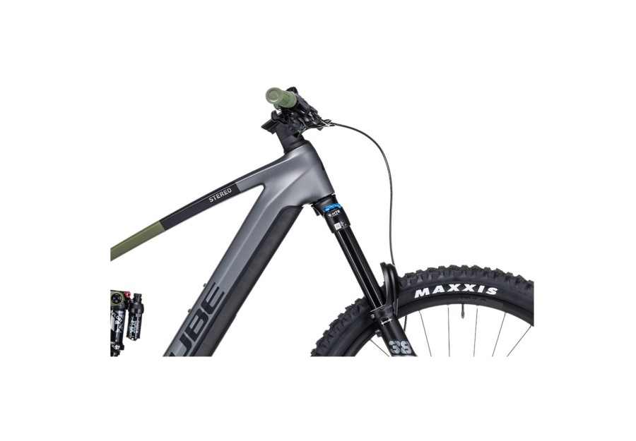 E-Mountainbikes | Cube Cube Stereo Hybrid 160 Hpc Tm 750 Grau/Oliv