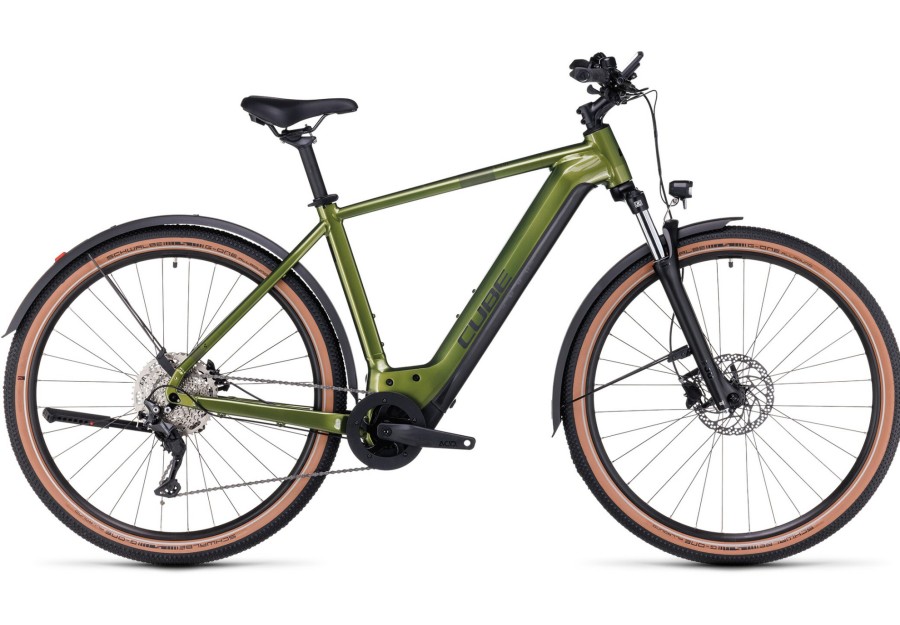 E-Bikes Trekking | Cube Cube Nuride Hybrid Pro 750 Allroad Oliv