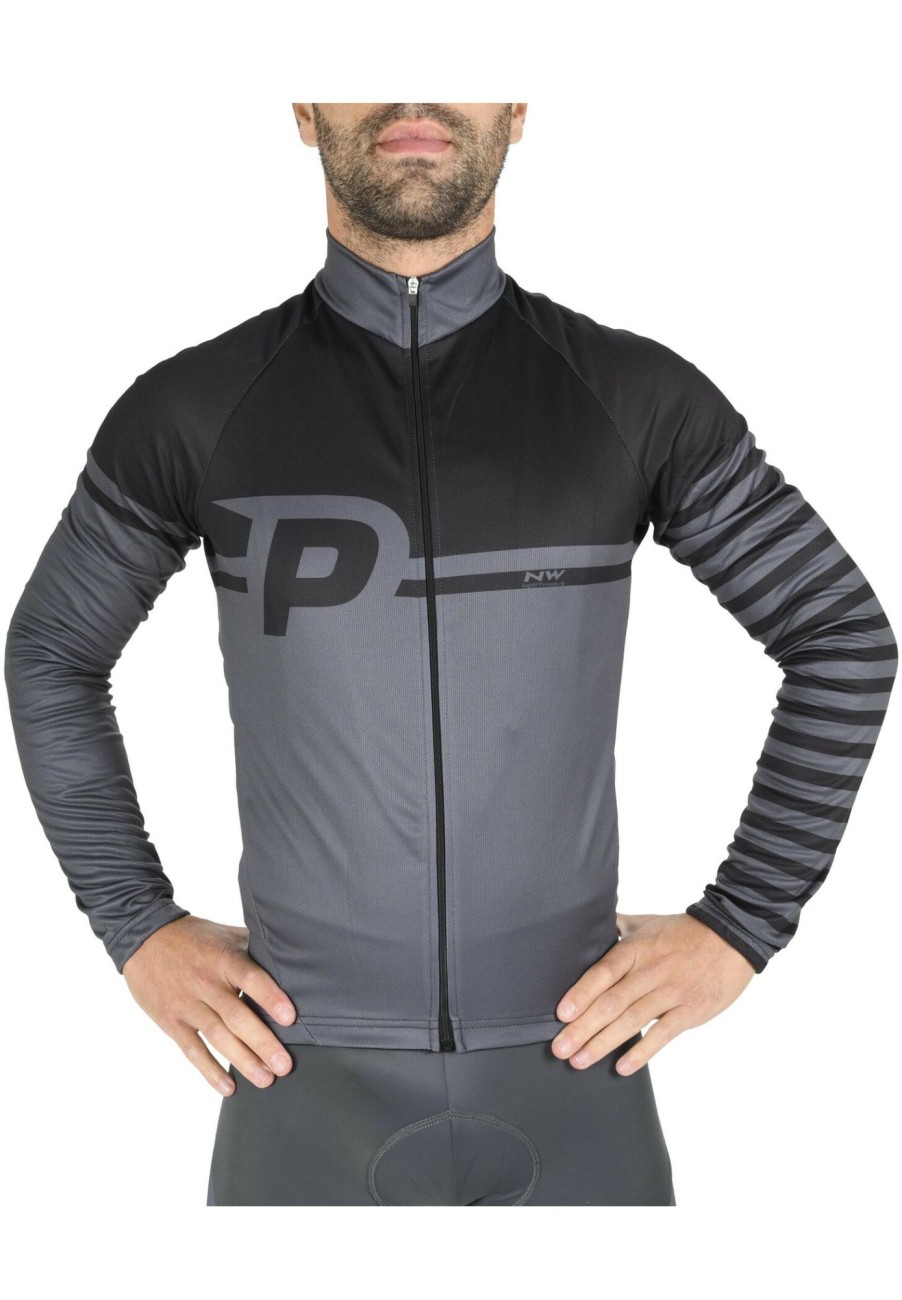 Trikots Langarm | Northwave Northwave Performance Winter Langarm Trikot Herren Grau