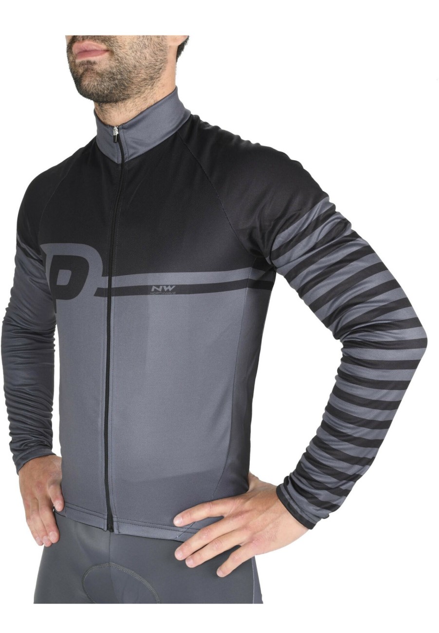 Trikots Langarm | Northwave Northwave Performance Winter Langarm Trikot Herren Grau