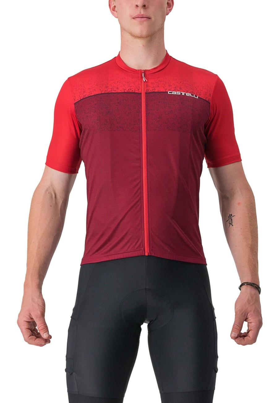 Trikots Kurzarm | Castelli Castelli Unlimited Entrata Trikot Herren Rot