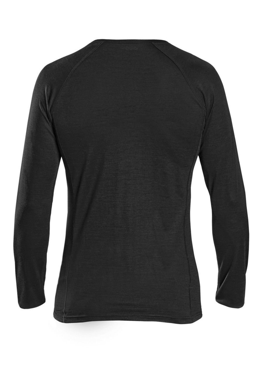 Langarm Shirts | GripGrab Gripgrab Merino Polyfaser Langarm Baselayer Schwarz