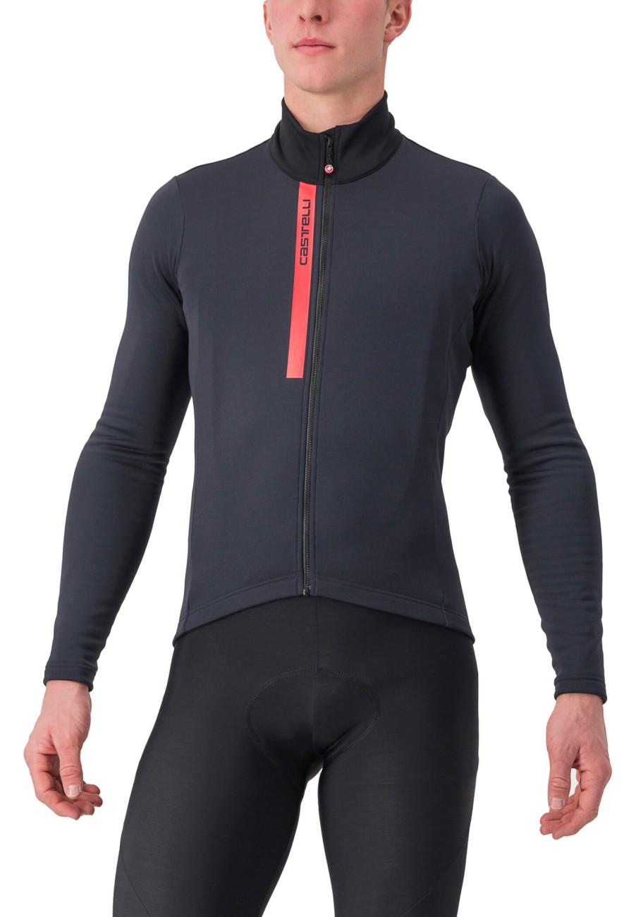 Trikots Langarm | Castelli Castelli Entrata Thermal Langarm Trikot Herren Schwarz