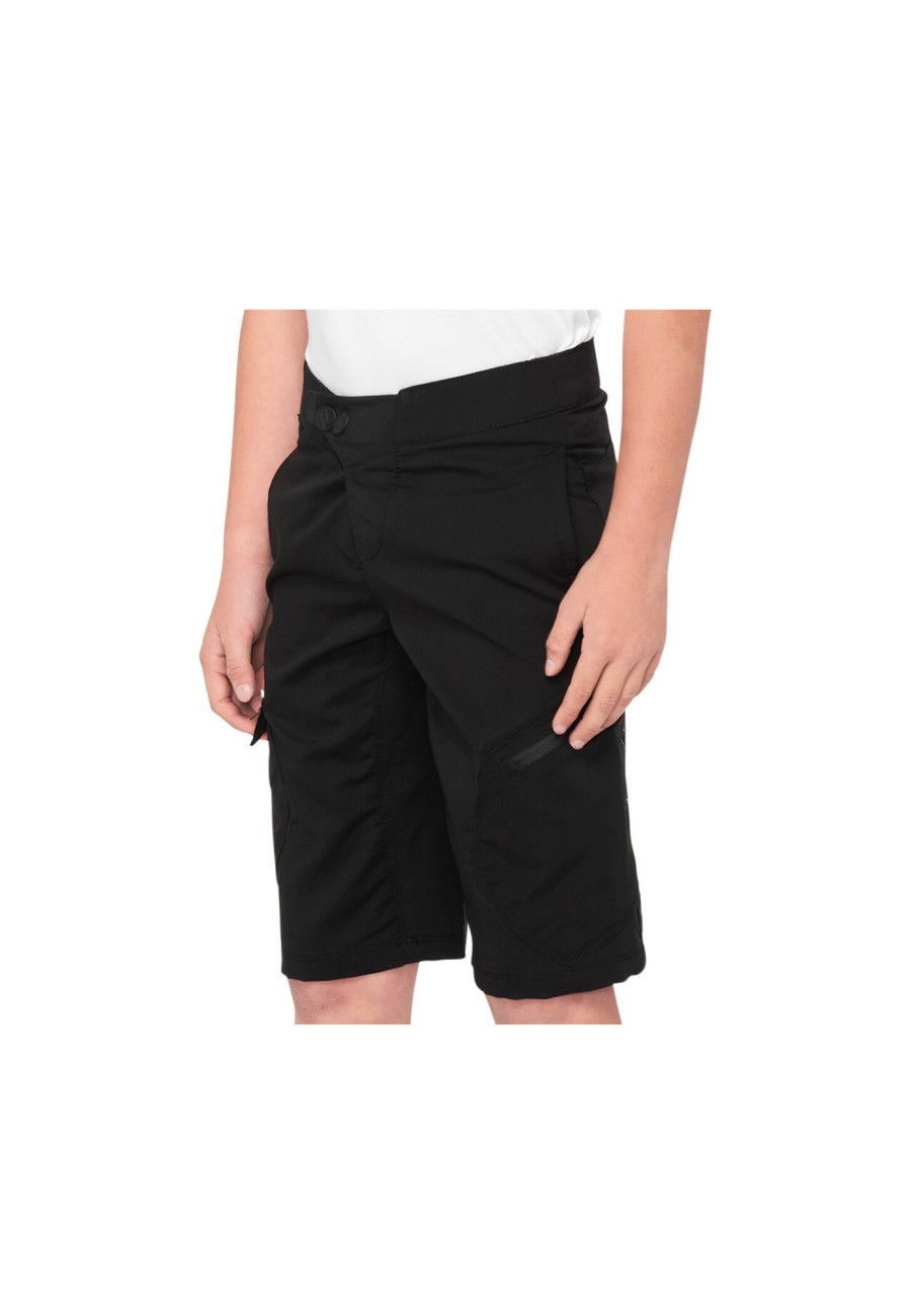 Kinderhosen | 1 100% Ridecamp Shorts Jugend Schwarz