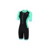 Triathlonanzuge | Zone3 Zone3 Aquaflo+ Kurzarm Trisuit Damen Schwarz/Turkis