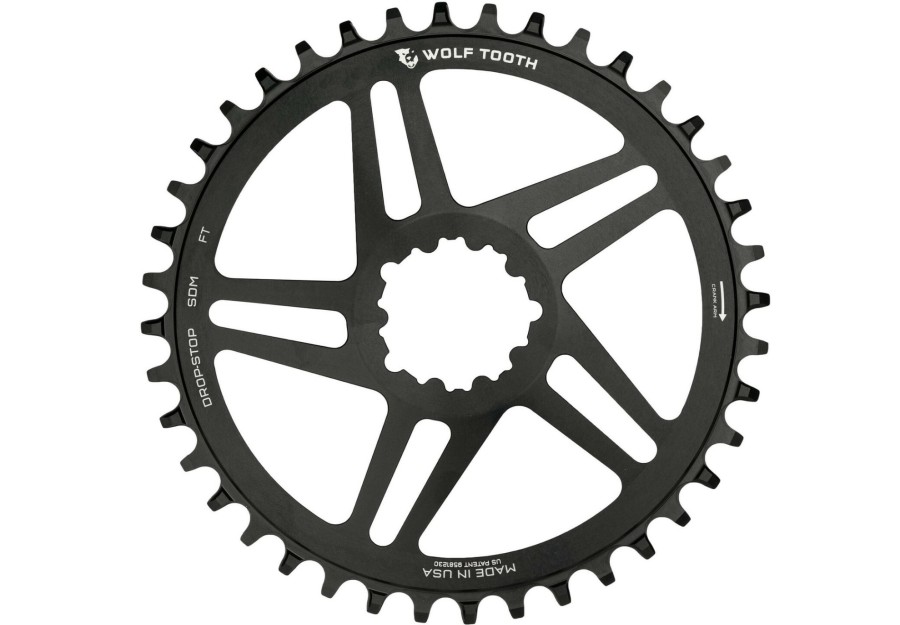 Antrieb | Wolf Tooth Wolf Tooth Kettenblatt 34Z 10/11/12-Fach 6Mm Offset Dm Fur Sram Schwarz