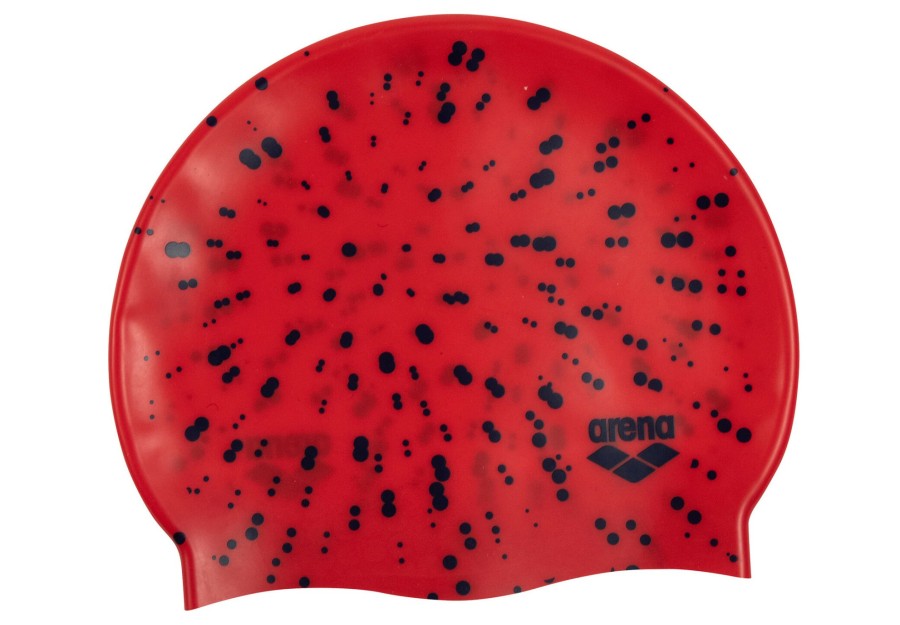 Schwimmkappen | arena Arena Print Jr Badekappe Kinder Rot/Schwarz