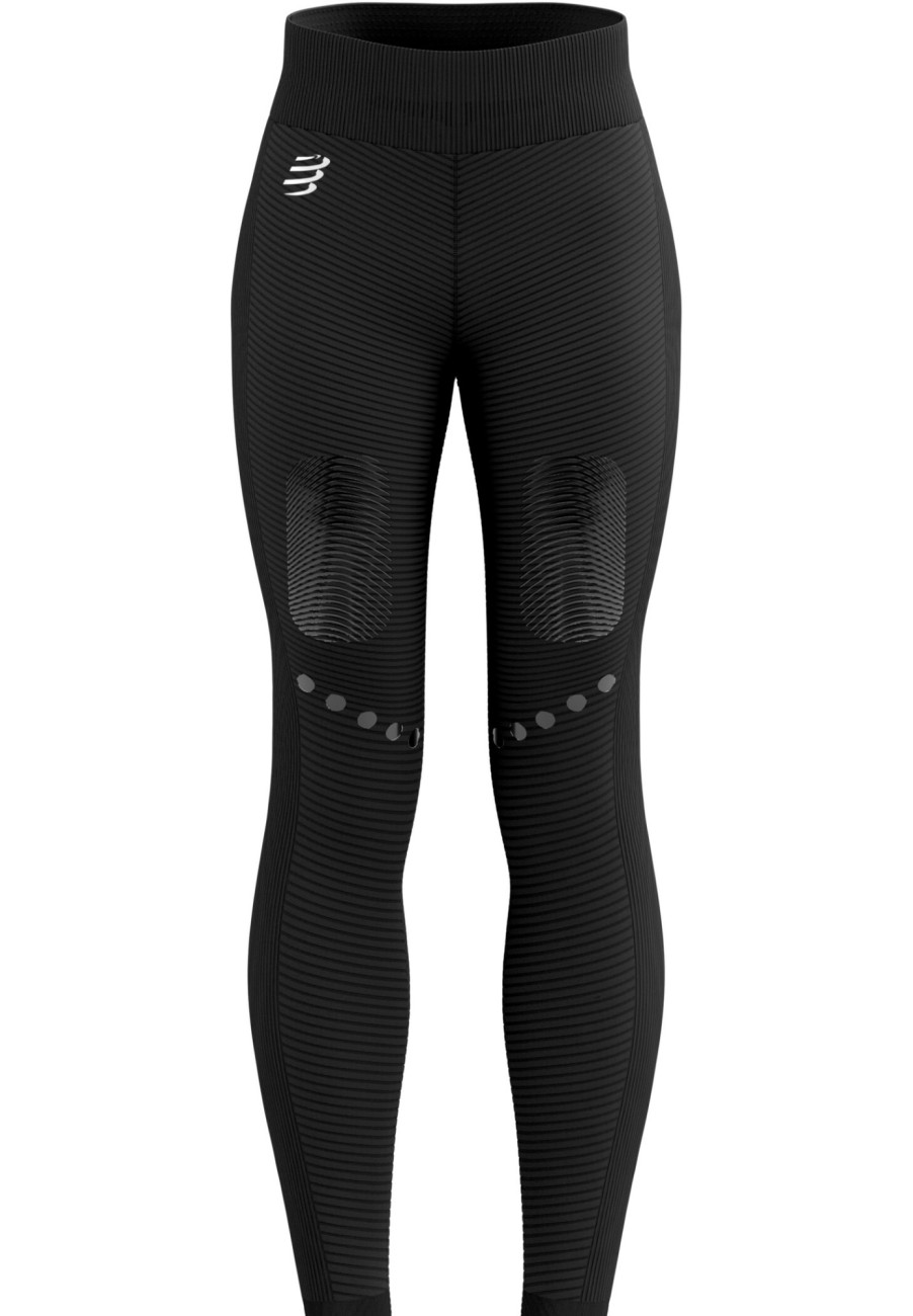 Laufbekleidung | Compressport Compressport Winter Trail Under Control Full-Tights Damen Schwarz