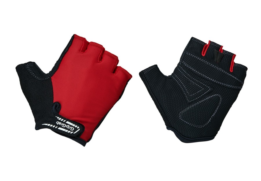 Handschuhe | GripGrab Gripgrab X-Trainer Kurzfinger-Handschuhe Kinder Rot/Schwarz