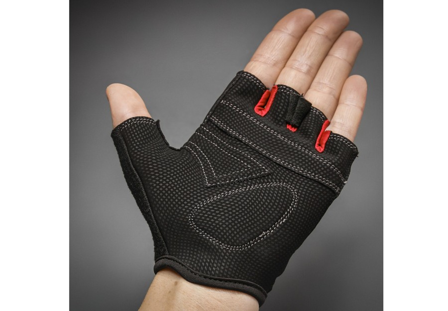 Handschuhe | GripGrab Gripgrab X-Trainer Kurzfinger-Handschuhe Kinder Rot/Schwarz