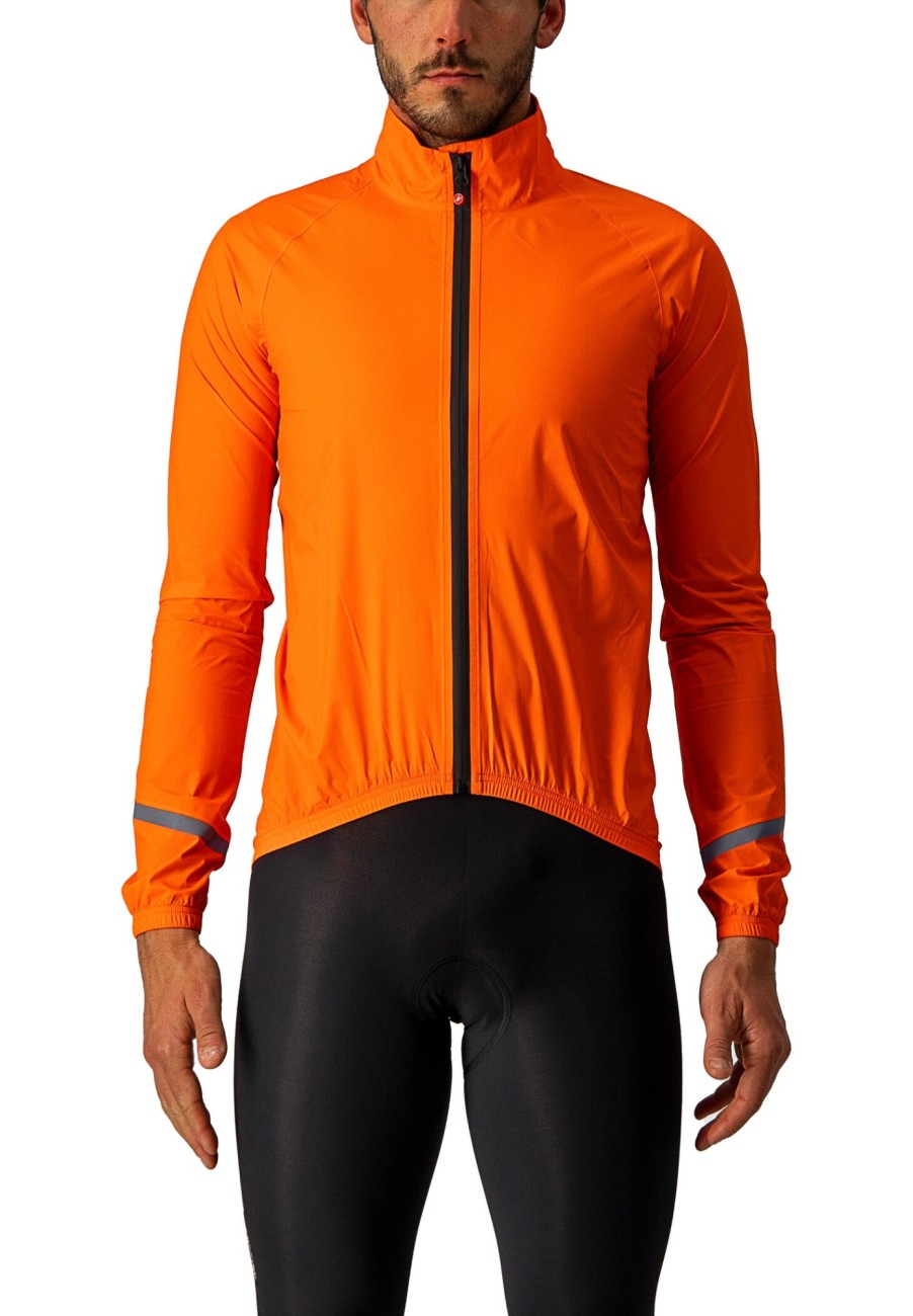 Rennradjacken | Castelli Castelli Emergency 2 Regenjacke Herren Orange