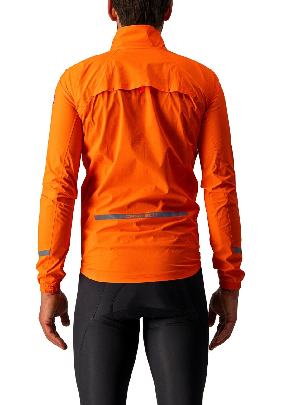 Rennradjacken | Castelli Castelli Emergency 2 Regenjacke Herren Orange