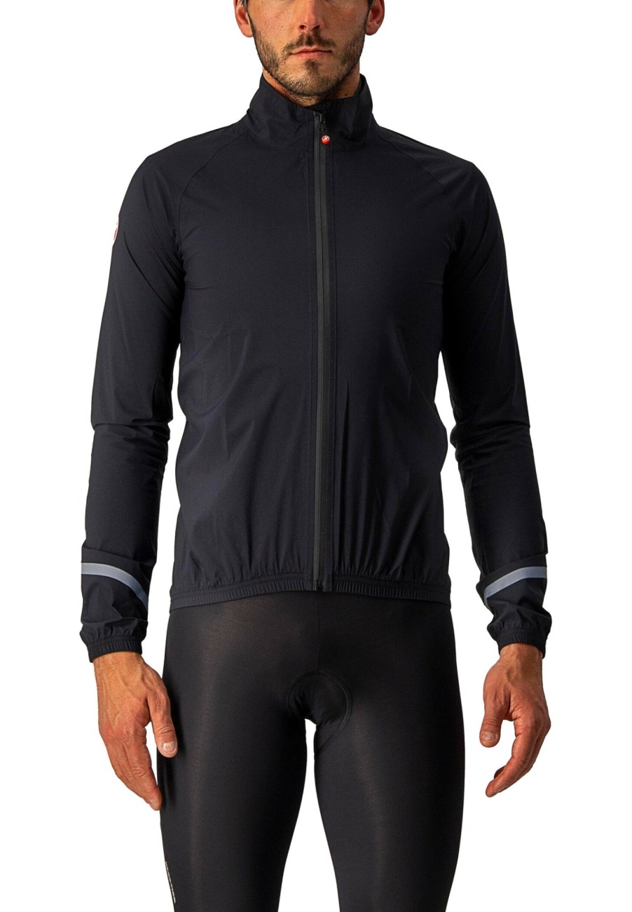 Rennradjacken | Castelli Castelli Emergency 2 Regenjacke Herren Schwarz