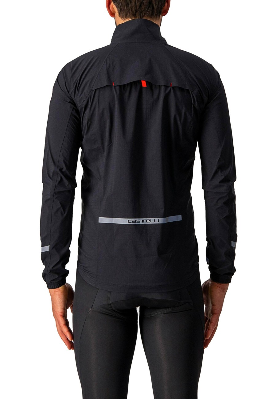 Rennradjacken | Castelli Castelli Emergency 2 Regenjacke Herren Schwarz