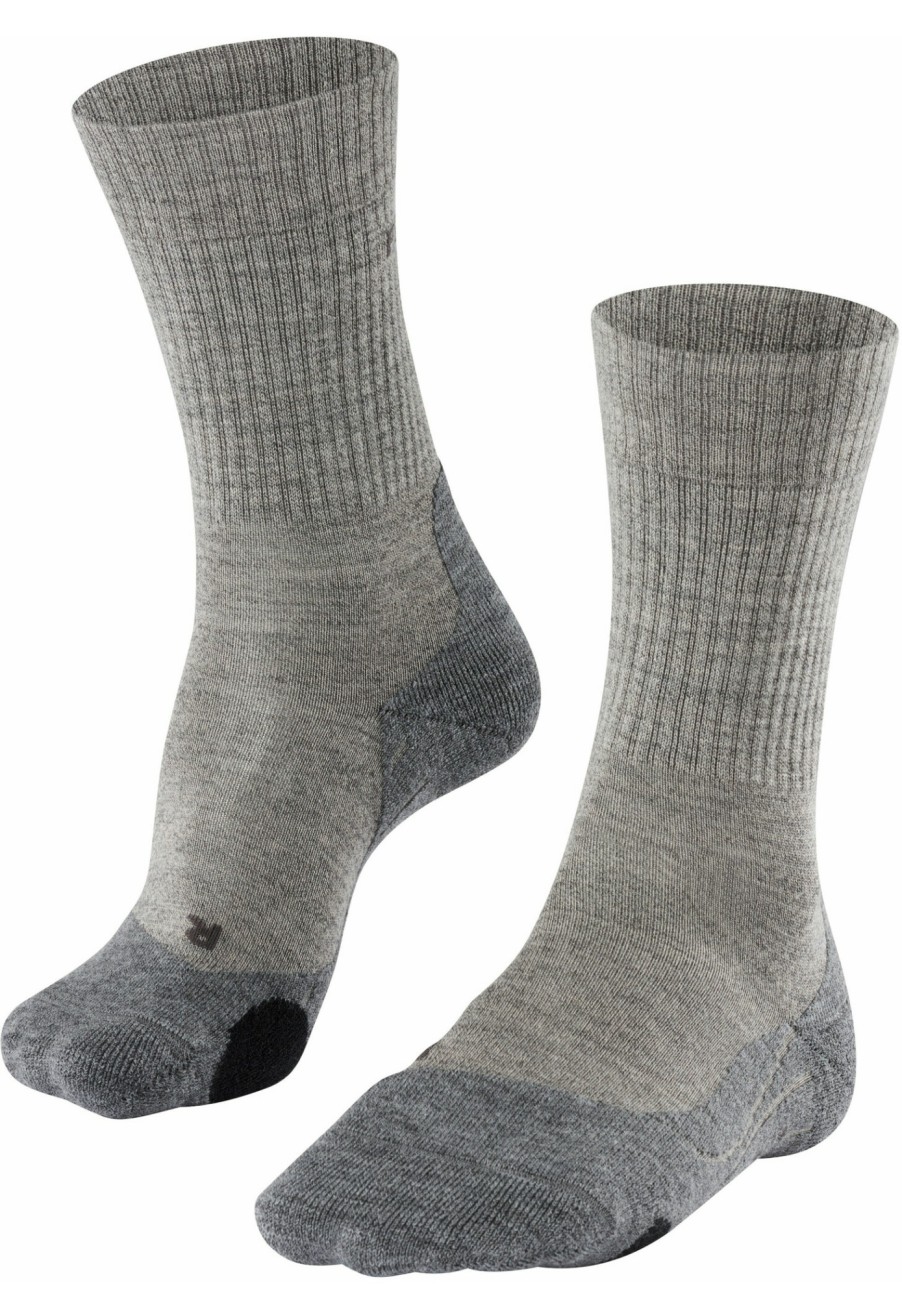 Socken | Falke Falke Tk2 Crest Trekking Socken Damen Grau/Beige