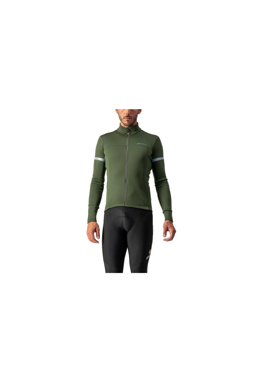 Trikots Langarm | Castelli Castelli Fondo 2 Trikot Fz Herren Oliv/Silber