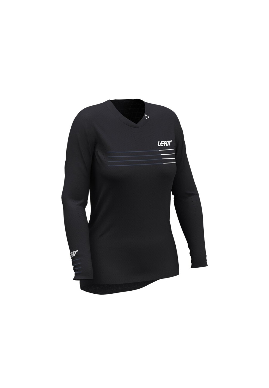 Trikots Langarm | Leatt Leatt Mtb Gravity 4.0 Trikot Damen Schwarz